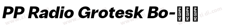 PP Radio Grotesk Bo字体转换 PP Radio Grotesk Bo字体转换